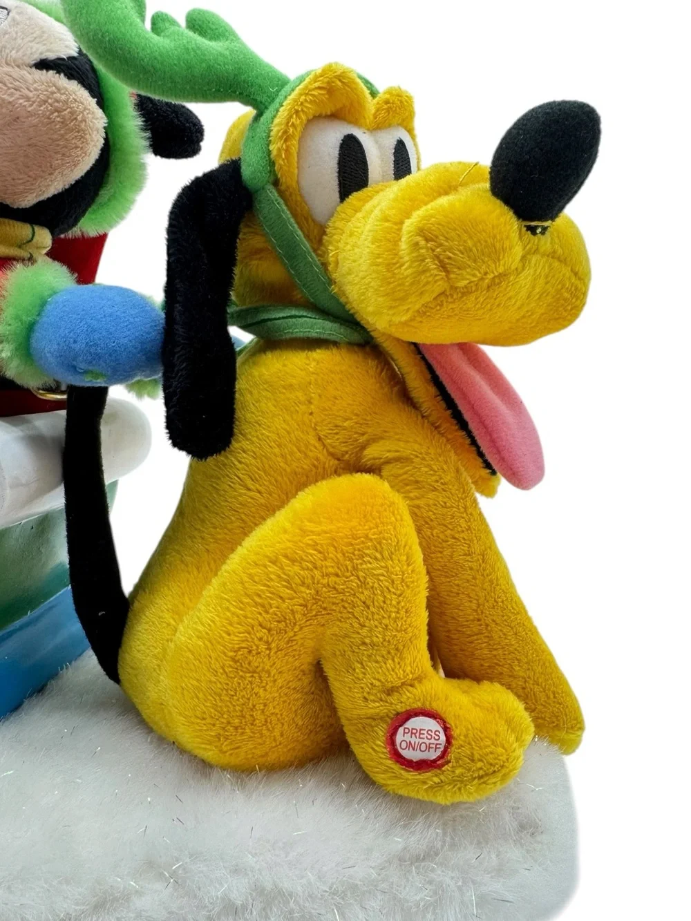 Gemmy Disney Pluto Mickey Mouse Donald 2004 plush animated Xmas figure